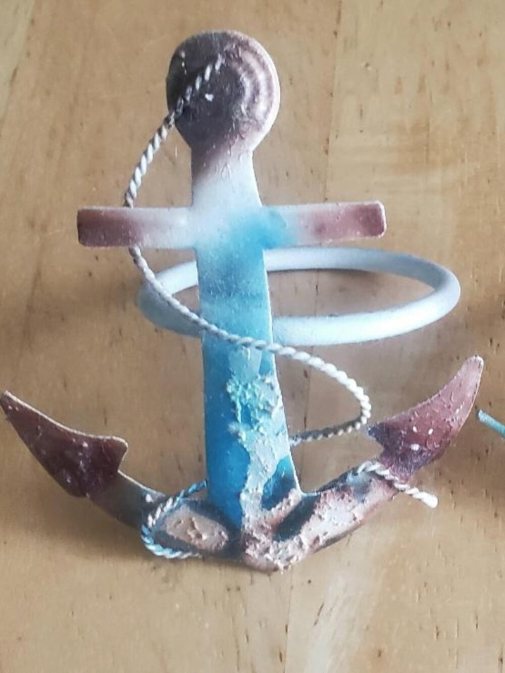 PAIR SEA NAUTICAL ANCHOR & SAILBOAT CLOTH NAPKIN HOLDERS